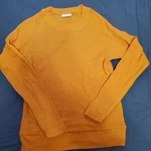 TNA Orange Waffle Knit Top